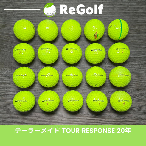 【中古】 ロストボール テーラーメイド ツアーレスポンス イエロー 2020年モデル 20球 ACランク ゴルフボール リゴルフ